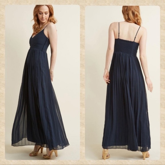 MODCLOTH Ceremonial Companion Navy Maxi Dress, XS - Picture 1 of 8